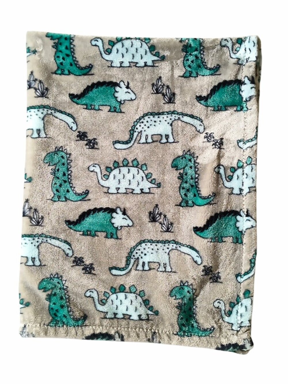 Adirondack Dino Dinosaur Gray Lovey Security Blanket 29" X 40"